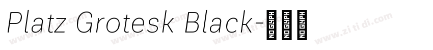 Platz Grotesk Black字体转换